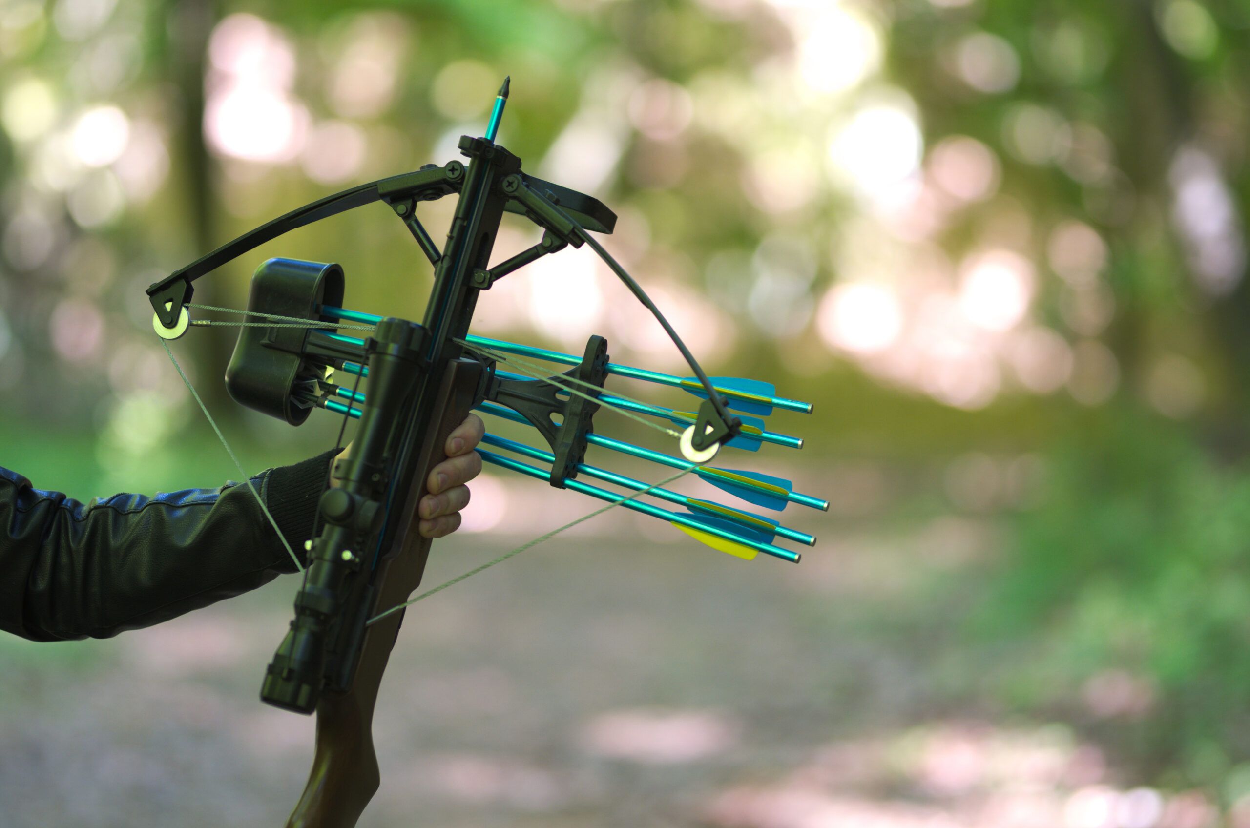 Crossbow with bolt quiver